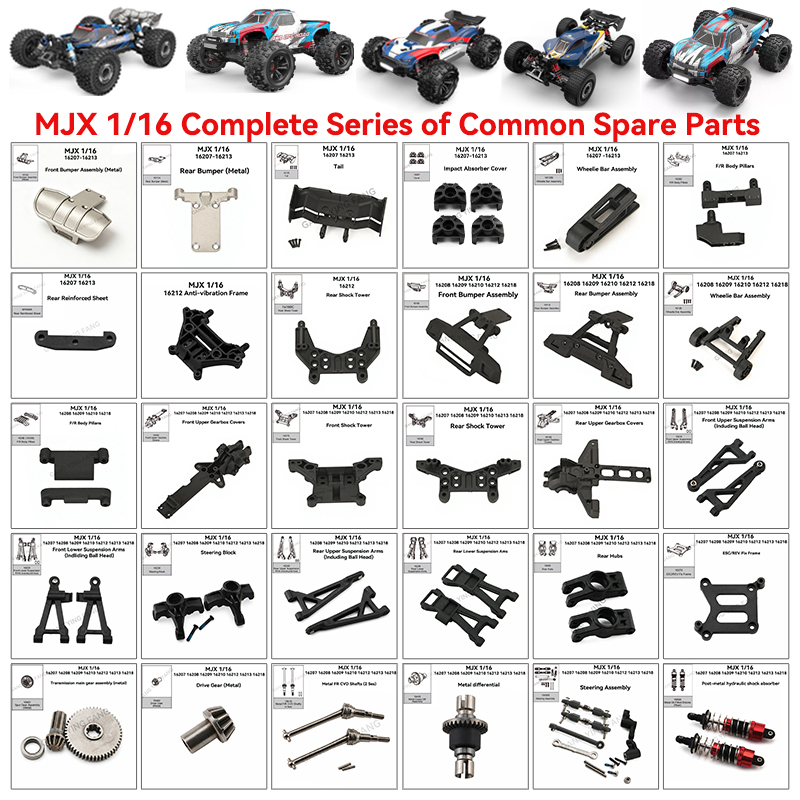 Shock Absorber Rc - Pièces d'origine MJX 1/16 pour voitures